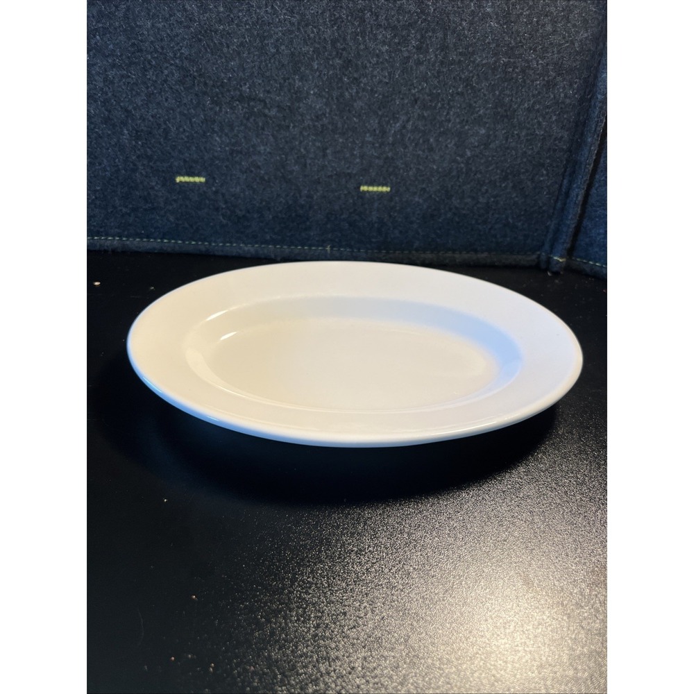 Vintage Buffalo China Oval Serving Bowl Platter Off White USA 9.5" X 6.5" 04-94A